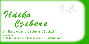 ildiko czibere business card